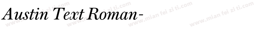Austin Text Roman字体转换